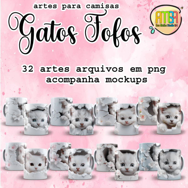 ESTAMPAS GATOS FOFOS CANECAS