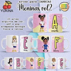 ESTAMPAS MENINAS VOLTA AS AULAS VOL 2 CANECAS (Yukina)