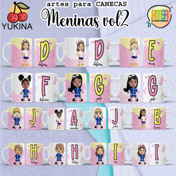 ESTAMPAS MENINAS VOLTA AS AULAS VOL 2 CANECAS (Yukina) - Image 2