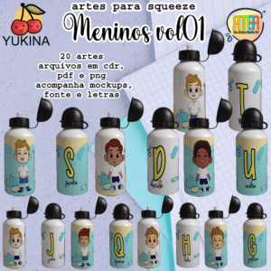 ESTAMPAS MENINOS VOLTA AS AULAS SQUEEZE (Yukina)