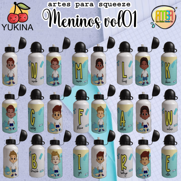 ESTAMPAS MENINOS VOLTA AS AULAS SQUEEZE (Yukina) - Image 2