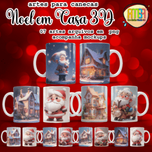 ESTAMPAS NOEL EM CASA CANECAS