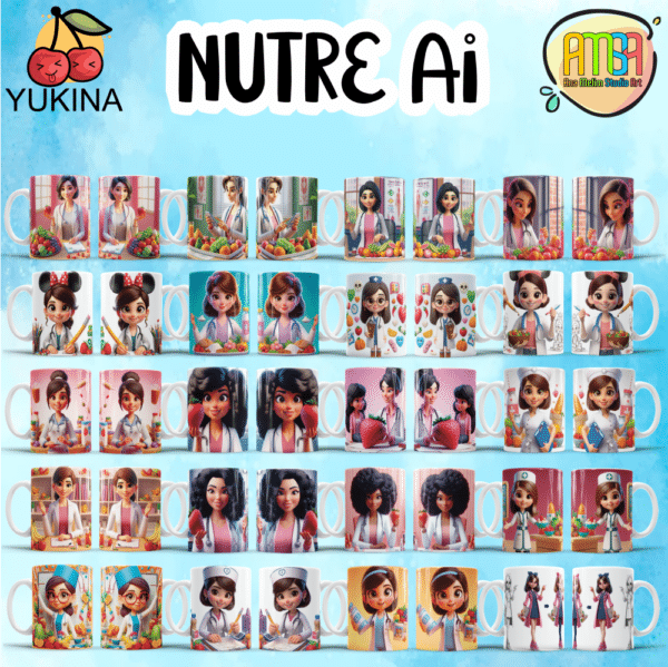 ESTAMPAS NUTRICIONISTA Ai CANECAS (Yukina) - Image 2