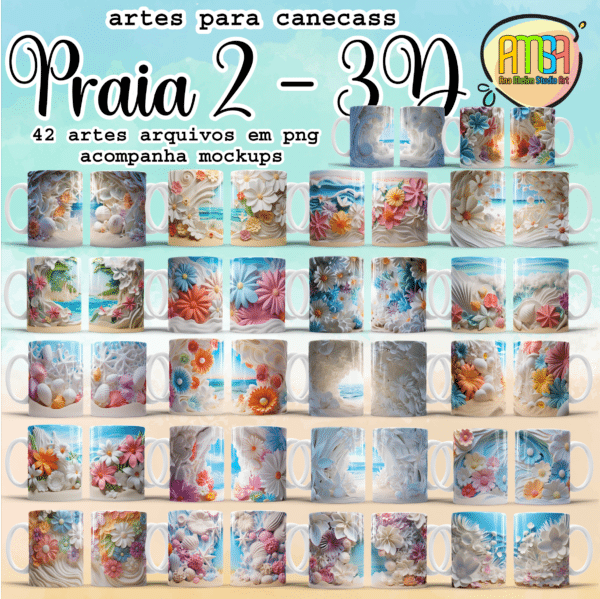 ESTAMPAS PRAIA 2 - 3D CANECAS