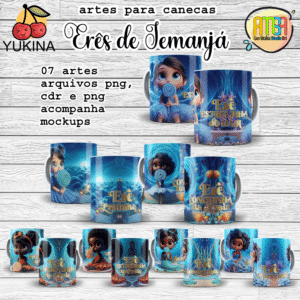 ESTAMPAS ERÊS DE IEMANJÁ (Yukina) - orixás
