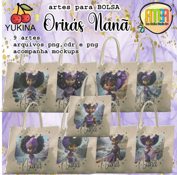 ESTAMPAS BOLSAS ORIXÁS NANÃ (YUKINA)