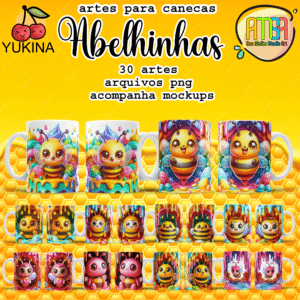 ESTAMPAS ABELHINHA Yukina CANECAS