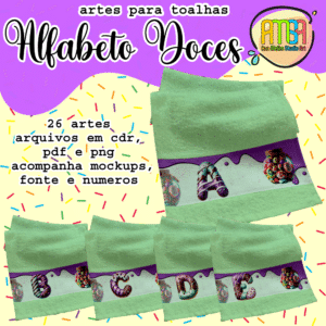 ESTAMPAS ALFABETO DOCE TOALHINHAS