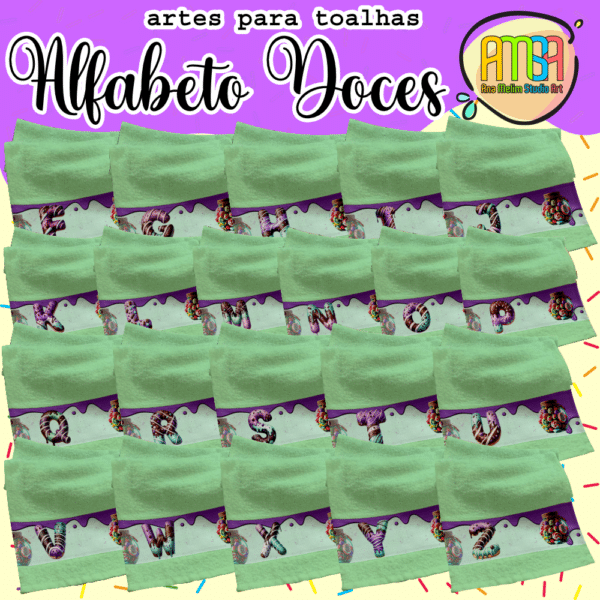 ESTAMPAS ALFABETO DOCE TOALHINHAS - Image 2
