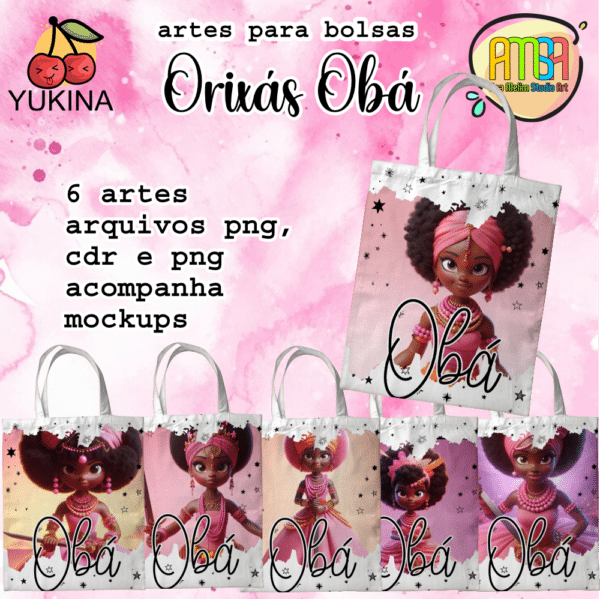 ESTAMPAS ORIXÁS BOLSAS OBÁ (YUKINA)