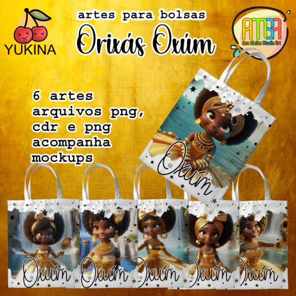 ESTAMPAS BOLSAS ORIXAS OXÚM (YUKINA)