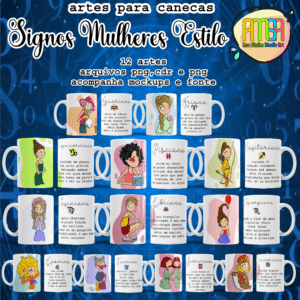ESTAMPAS SIGNOS MULHERES ESTILO CAMISAS