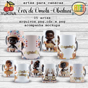 ESTAMPAS ERÊS OMOLÚ CANECAS (Yukina) orixás