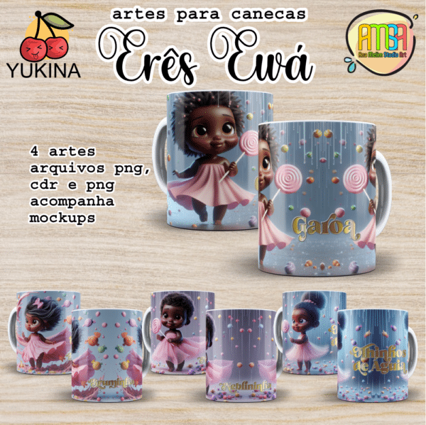 COMBO ERÊS CANECAS (YUKINA) orixás - Image 2