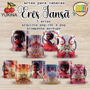 ESTAMPAS ERÊS IANSÃ CANECAS (Yukina) Orixás