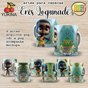 ESTAMPAS ERÊS LOGUNADÉ CANECAS (YUKINA) orixás