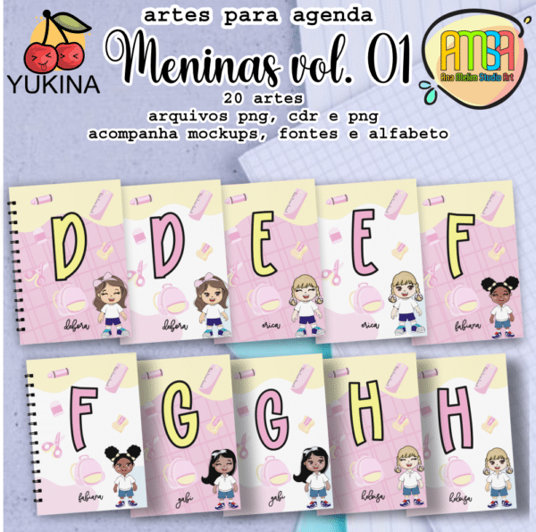 ESTAMPAS MENINAS VOLTA AS AULAS VOL 01 AGENDAS (Yukina) - Image 2