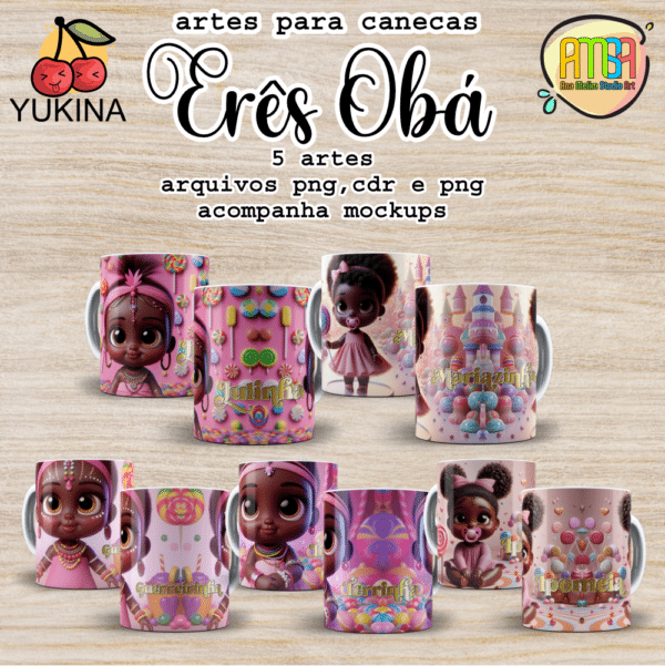 COMBO ERÊS CANECAS (YUKINA) orixás - Image 7