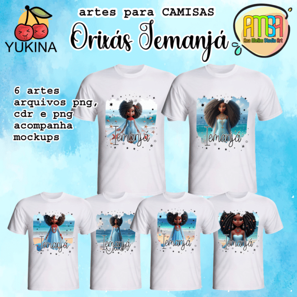 ESTAMPAS CAMISAS ORIXAS IEMANJÁ (YUKINA)