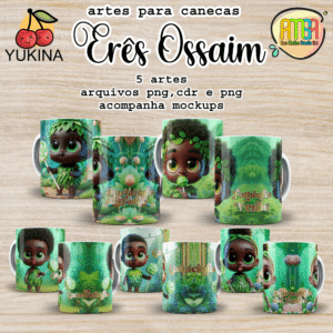 ESTAMPAS ERÊS OSSAIM CANECAS (Yukina) orixás