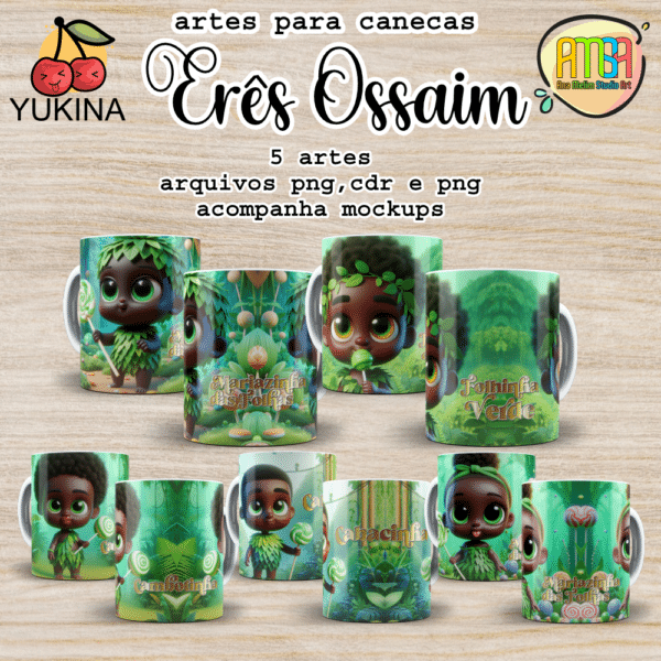 COMBO ERÊS CANECAS (YUKINA) orixás - Image 6