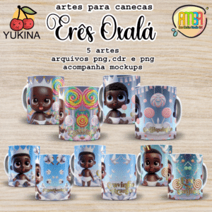 ESTAMPAS ERÊS OXALÁ CANECAS (YUKINA) orixás