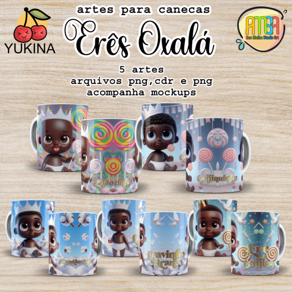COMBO ERÊS CANECAS (YUKINA) orixás - Image 5