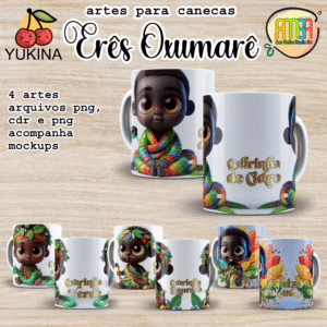ESTAMPAS ERÊS OXUMARÊ CANECAS (YUKINA) orixás