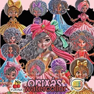 KIT DIGITAL ORIXÁS Ai Watercollor (YUKINA)