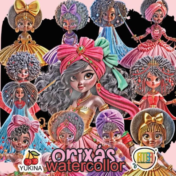 KIT DIGITAL ORIXÁS Ai Watercollor (YUKINA)