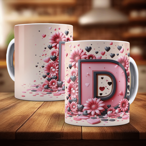 ESTAMPAS ALFABETO FLORAL 3D CANECAS - Image 4