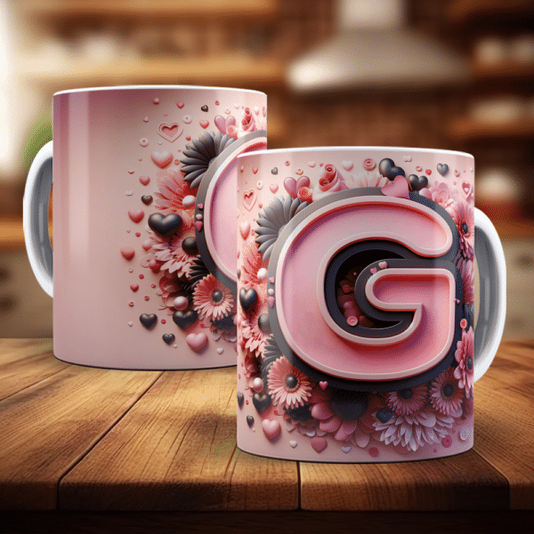 ESTAMPAS ALFABETO FLORAL 3D CANECAS - Image 7