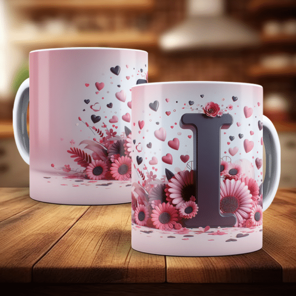 ESTAMPAS ALFABETO FLORAL 3D CANECAS - Image 9