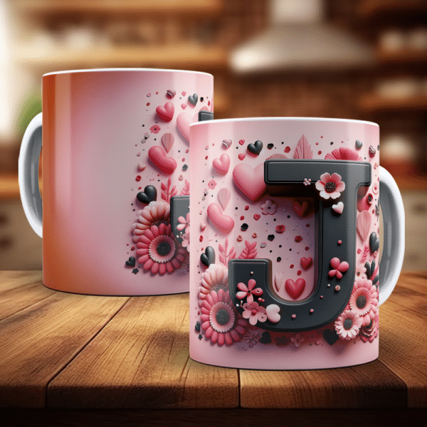 ESTAMPAS ALFABETO FLORAL 3D CANECAS - Image 10