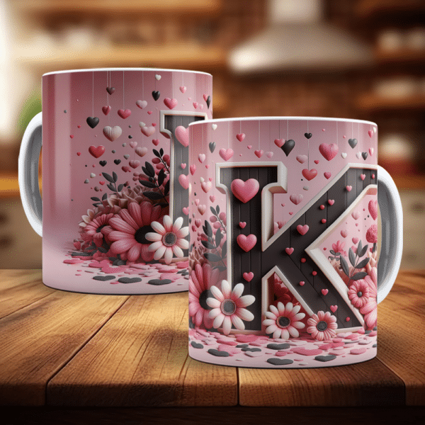 ESTAMPAS ALFABETO FLORAL 3D CANECAS - Image 11