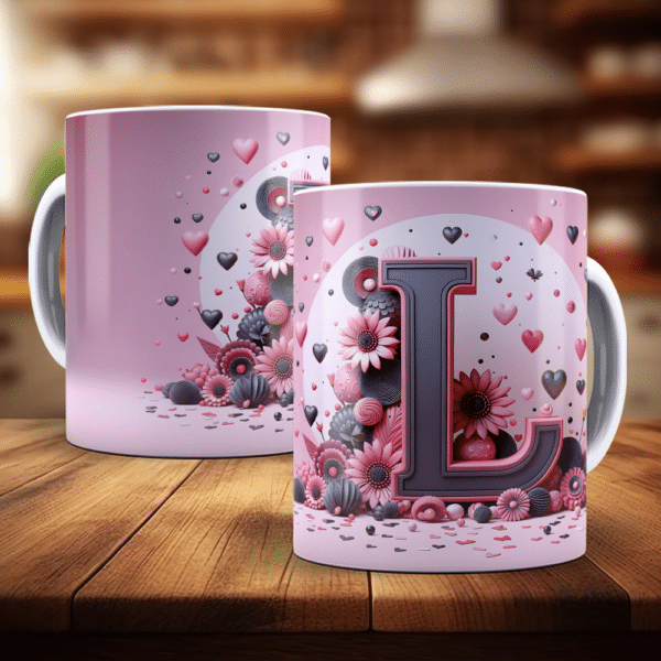 ESTAMPAS ALFABETO FLORAL 3D CANECAS - Image 12