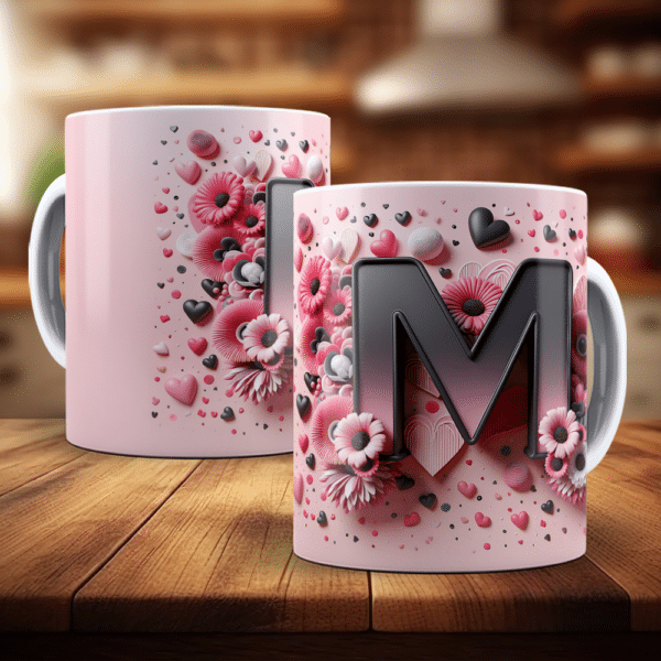 ESTAMPAS ALFABETO FLORAL 3D CANECAS - Image 13