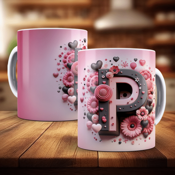 ESTAMPAS ALFABETO FLORAL 3D CANECAS - Image 16