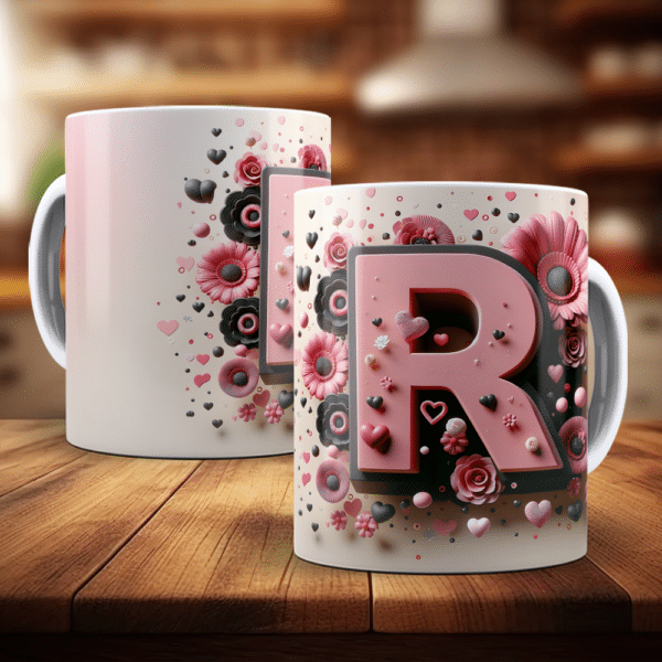 ESTAMPAS ALFABETO FLORAL 3D CANECAS - Image 18