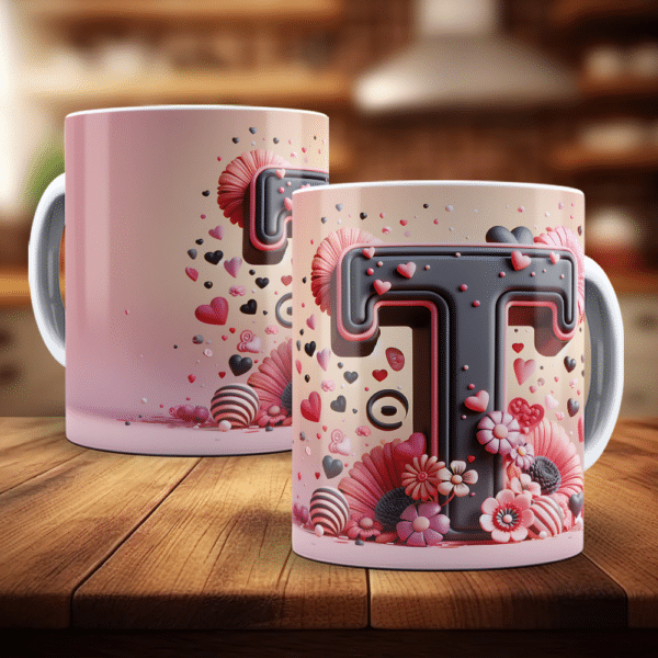 ESTAMPAS ALFABETO FLORAL 3D CANECAS - Image 20