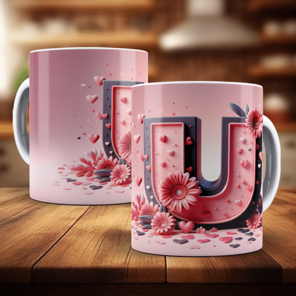 ESTAMPAS ALFABETO FLORAL 3D CANECAS - Image 21