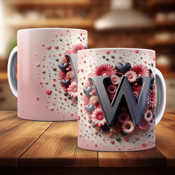 ESTAMPAS ALFABETO FLORAL 3D CANECAS - Image 23