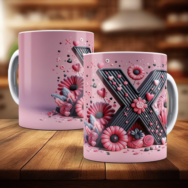 ESTAMPAS ALFABETO FLORAL 3D CANECAS - Image 24