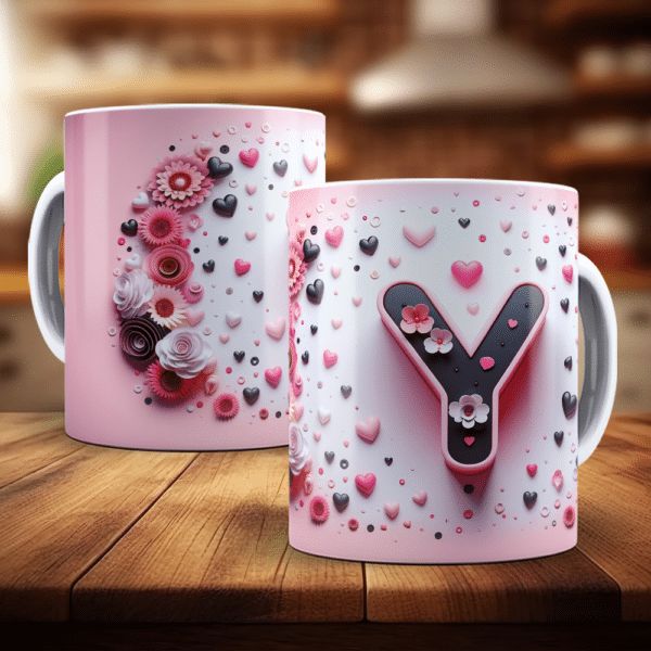 ESTAMPAS ALFABETO FLORAL 3D CANECAS - Image 25