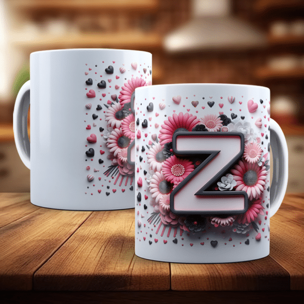 ESTAMPAS ALFABETO FLORAL 3D CANECAS - Image 26
