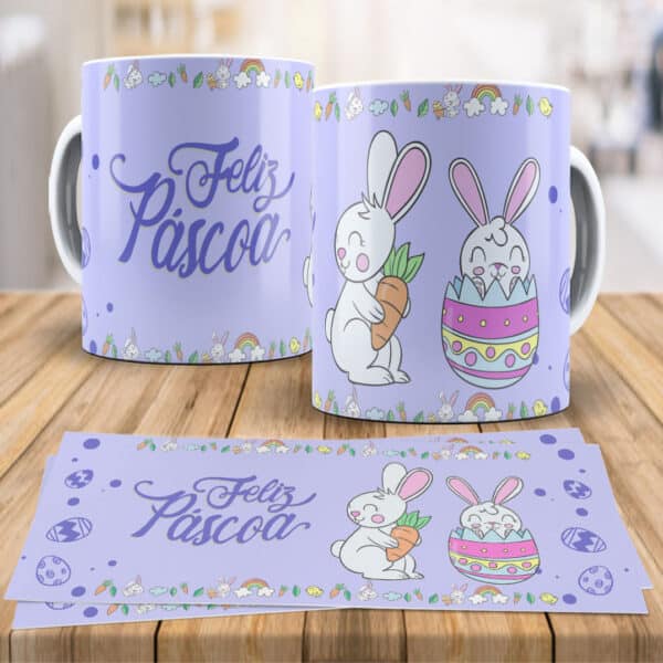 ESTAMPA COELHINHOS DA PÁSCOA CANECAS - Image 2