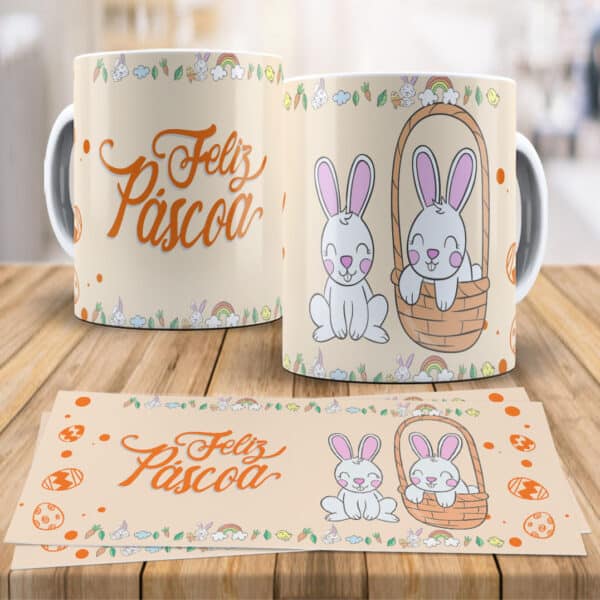 ESTAMPA COELHINHOS DA PÁSCOA CANECAS - Image 3