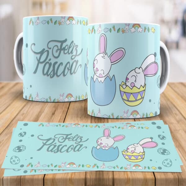 ESTAMPA COELHINHOS DA PÁSCOA CANECAS - Image 4