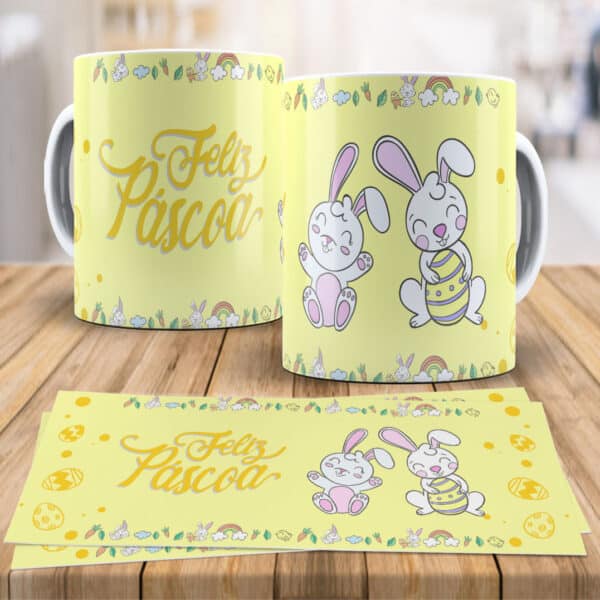 ESTAMPA COELHINHOS DA PÁSCOA CANECAS - Image 5