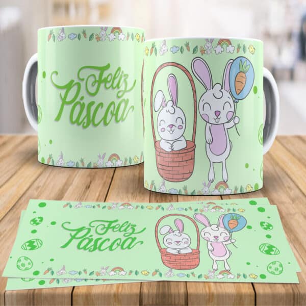 ESTAMPA COELHINHOS DA PÁSCOA CANECAS - Image 6
